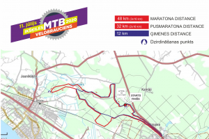 Maratons, pusmaratons, ģimenes distance, trašu karte