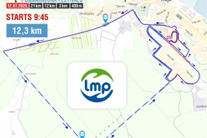 2) Trases karte 12,3km skrējienam